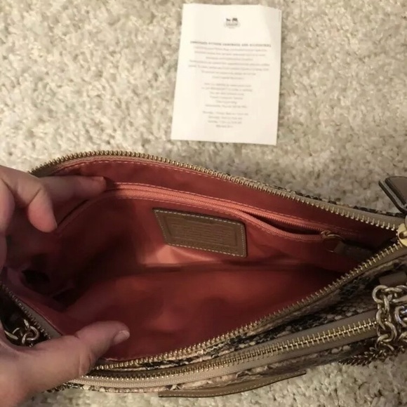 COACH Embossed Faux Python Innovation Leather Bag - Picture 5 of 12